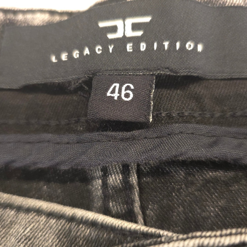 Jordan Craig Legacy Denim Shorts 46 Raw Hem Distress Splatter Stripe Gold Black - Picture 4 of 14